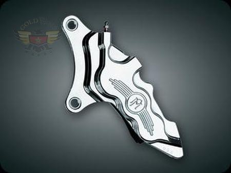 CHROME FRONT L.H. 6 PISTON CALIPER, '00-'07 FLH MODELS