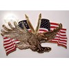 Gold Flying Eagle w/USA Flag 4 1/2 x2 3/4 
