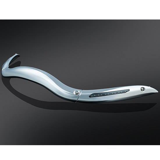 L.E.D. WINDSHIELD TRIM FOR FLTR CHROME