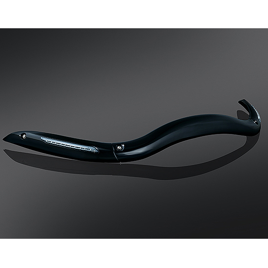 L.E.D. WINDSHIELD TRIM FOR FLTR GLOSS BLACK