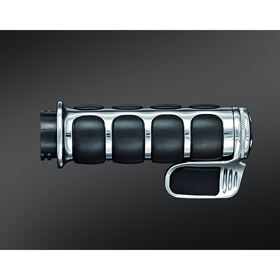 PREMIUM ISO-GRIP W/THROTTLE BOSS CHROME '82-UP